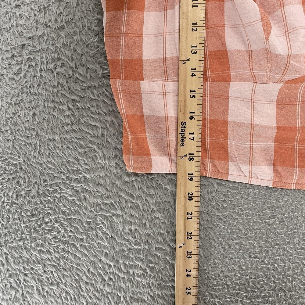 Torrid Crop Top Womens 3/3X Pink Plaid Smocked Back Plus Summer Gingham Tanktop - Picture 4 of 12